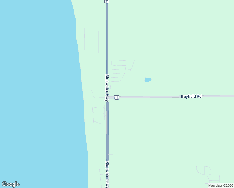 map of restaurants, bars, coffee shops, grocery stores, and more near 34730 Bayfield Road in Huron County