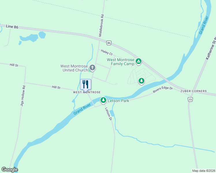 map of restaurants, bars, coffee shops, grocery stores, and more near 29 Tallwood Drive in Woolwich
