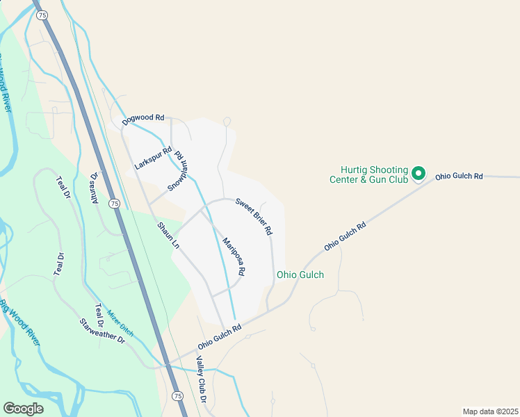 map of restaurants, bars, coffee shops, grocery stores, and more near Columbine Circle in Blaine County