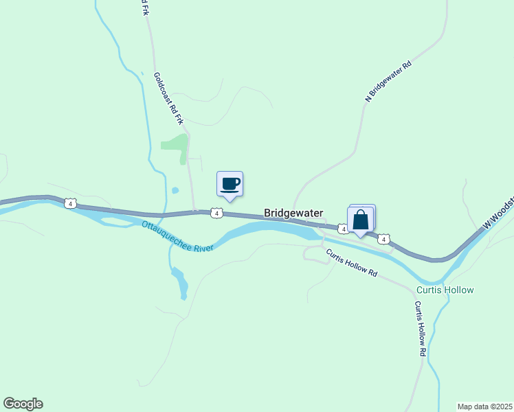 map of restaurants, bars, coffee shops, grocery stores, and more near 7177 U.S. 4 in Bridgewater
