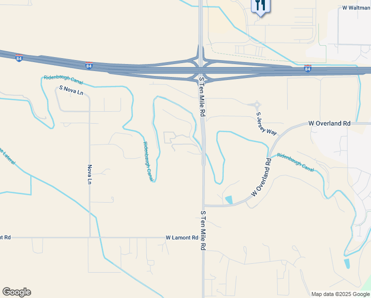 map of restaurants, bars, coffee shops, grocery stores, and more near 3299 West Davis Lane in Meridian