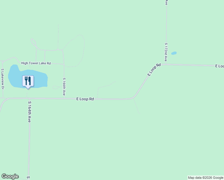 map of restaurants, bars, coffee shops, grocery stores, and more near 5692 East Loop Road in Hesperia