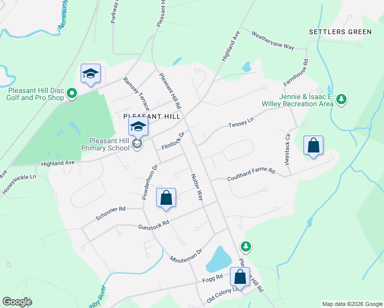 map of restaurants, bars, coffee shops, grocery stores, and more near 2 Powderhorn Drive in Scarborough