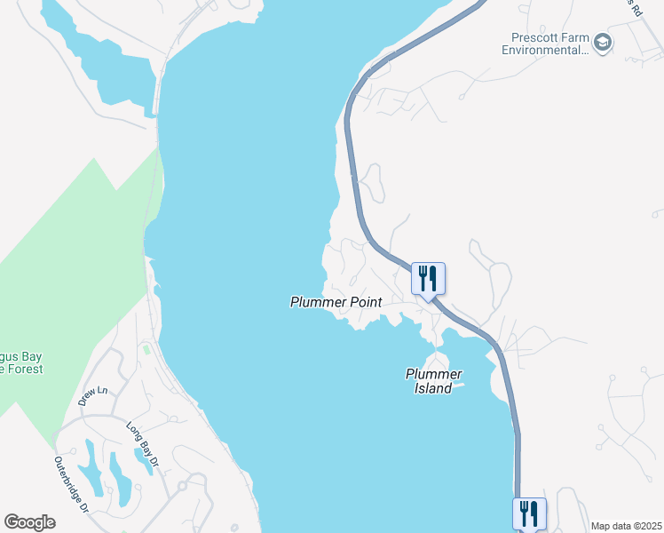 map of restaurants, bars, coffee shops, grocery stores, and more near 738 Weirs Boulevard in Laconia