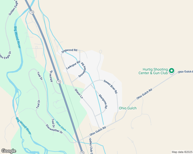 map of restaurants, bars, coffee shops, grocery stores, and more near 209 Sweet Brier Road in Hailey