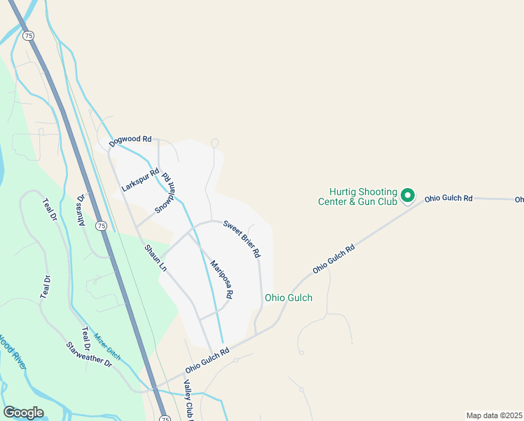 map of restaurants, bars, coffee shops, grocery stores, and more near Columbine Creek in Hailey