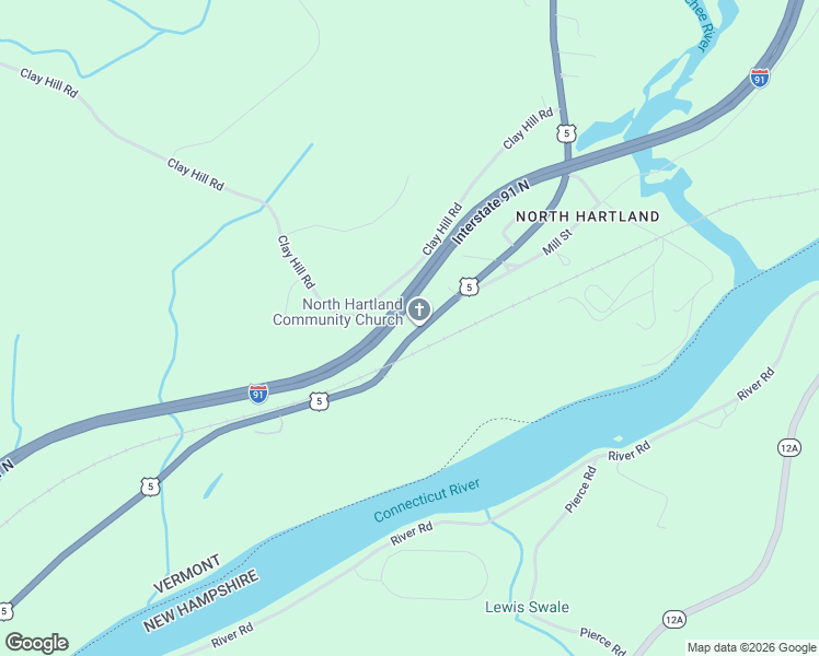 map of restaurants, bars, coffee shops, grocery stores, and more near 595 U.S. 5 in Hartland