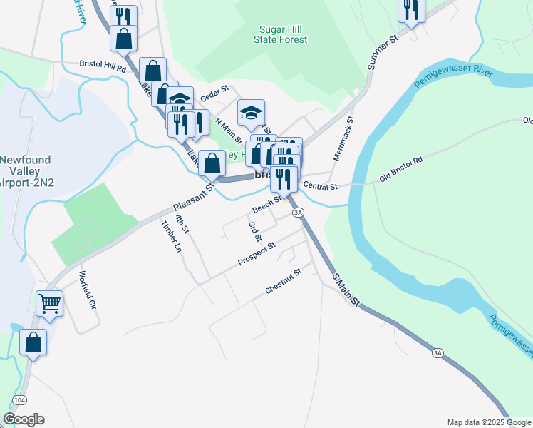 map of restaurants, bars, coffee shops, grocery stores, and more near 40 Beech Street in Bristol