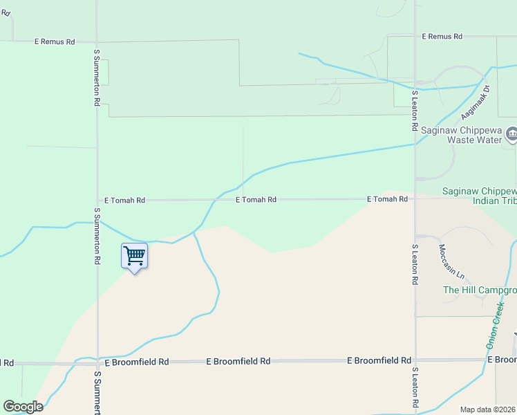 map of restaurants, bars, coffee shops, grocery stores, and more near 6209-6799 East Tomah Road in Mount Pleasant
