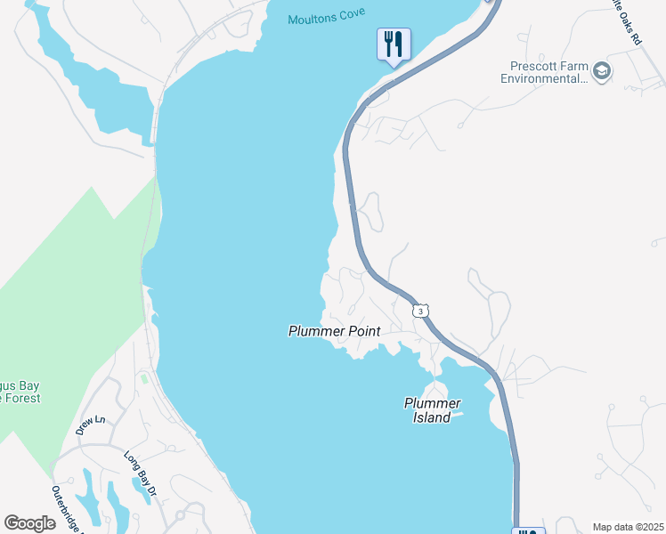map of restaurants, bars, coffee shops, grocery stores, and more near 742 Weirs Boulevard in Laconia