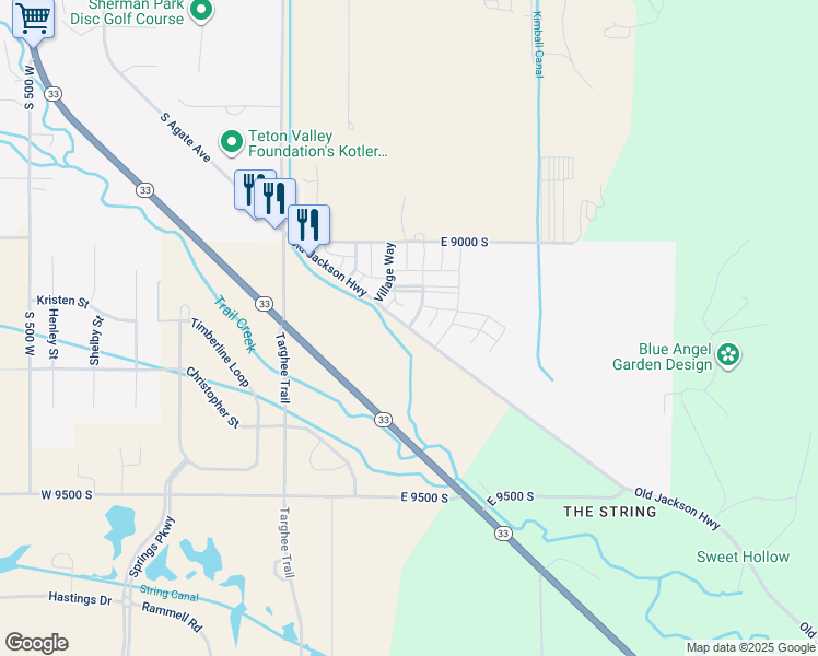 map of restaurants, bars, coffee shops, grocery stores, and more near 913 Old Jackson Highway in Victor