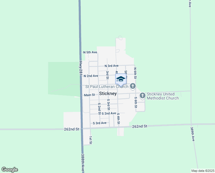 map of restaurants, bars, coffee shops, grocery stores, and more near 301 North 1st Avenue in Stickney