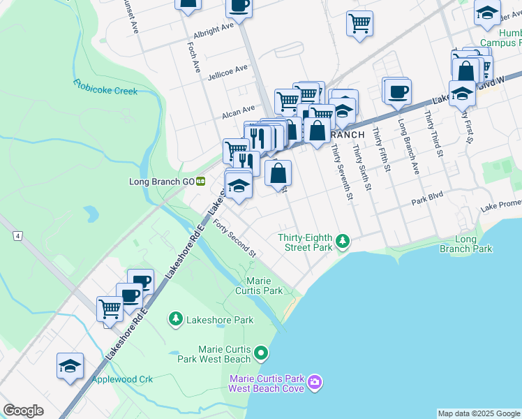 map of restaurants, bars, coffee shops, grocery stores, and more near 92 James Street in Toronto