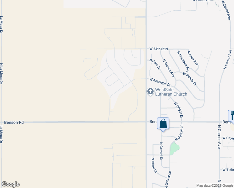 map of restaurants, bars, coffee shops, grocery stores, and more near West Yukon Trail in Sioux Falls