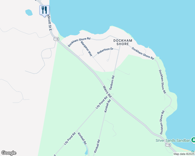 map of restaurants, bars, coffee shops, grocery stores, and more near 305 Weirs Road in Gilford
