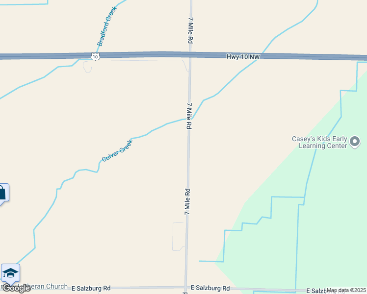 map of restaurants, bars, coffee shops, grocery stores, and more near 5208 7 Mile Road in Bay City