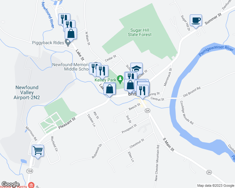 map of restaurants, bars, coffee shops, grocery stores, and more near 70 Pleasant Street in Bristol