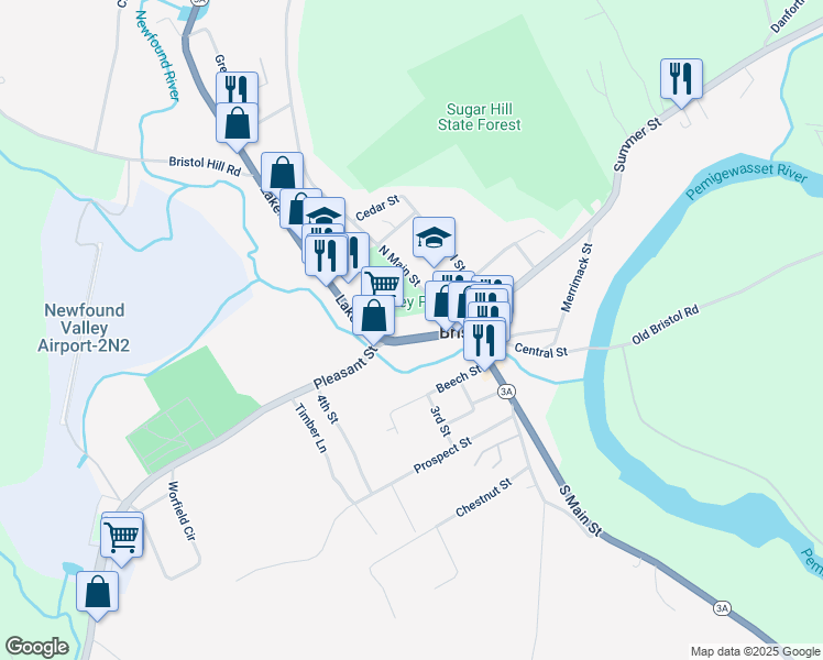 map of restaurants, bars, coffee shops, grocery stores, and more near 70 Pleasant Street in Bristol