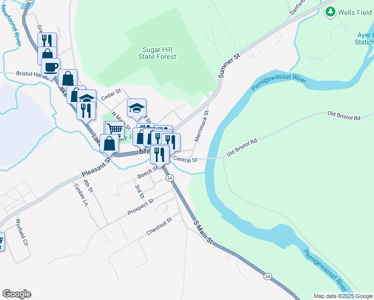 map of restaurants, bars, coffee shops, grocery stores, and more near 31 Spring St in Bristol