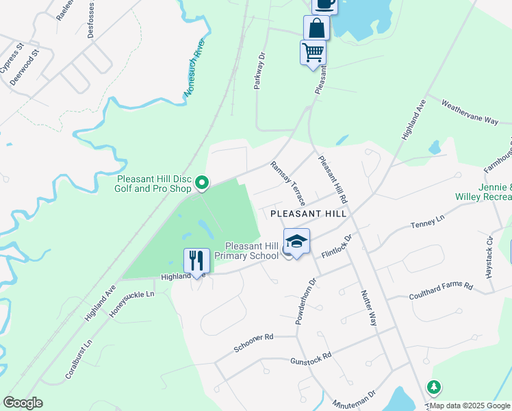 map of restaurants, bars, coffee shops, grocery stores, and more near 32 Robinson Road in Scarborough