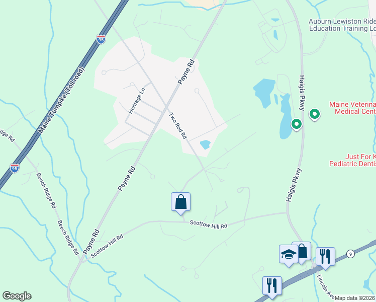map of restaurants, bars, coffee shops, grocery stores, and more near 42 2 Rod Road in Scarborough