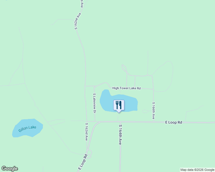 map of restaurants, bars, coffee shops, grocery stores, and more near 5181 East High Tower Lake Road in Hesperia