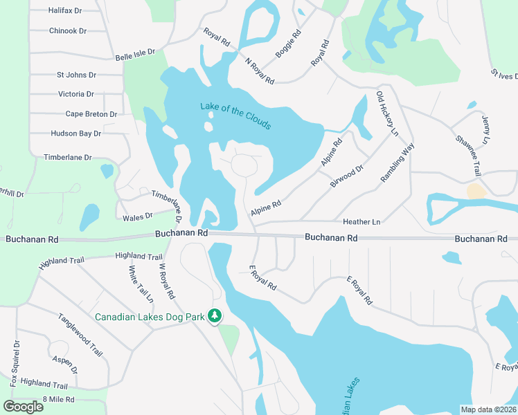 map of restaurants, bars, coffee shops, grocery stores, and more near 11495 Alpine Road in Stanwood