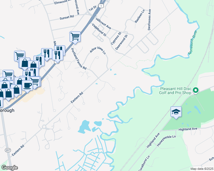 map of restaurants, bars, coffee shops, grocery stores, and more near 7 Serenity Drive in Scarborough