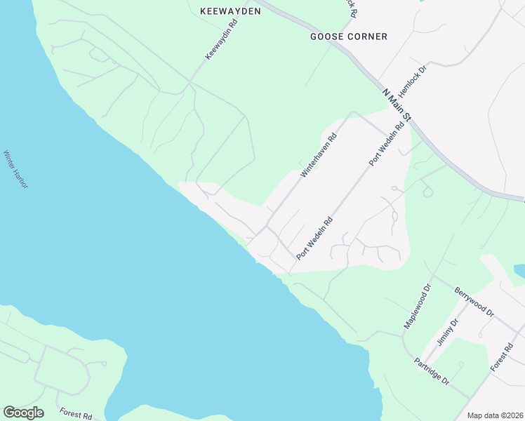 map of restaurants, bars, coffee shops, grocery stores, and more near 1 Winterhaven Road in Wolfeboro