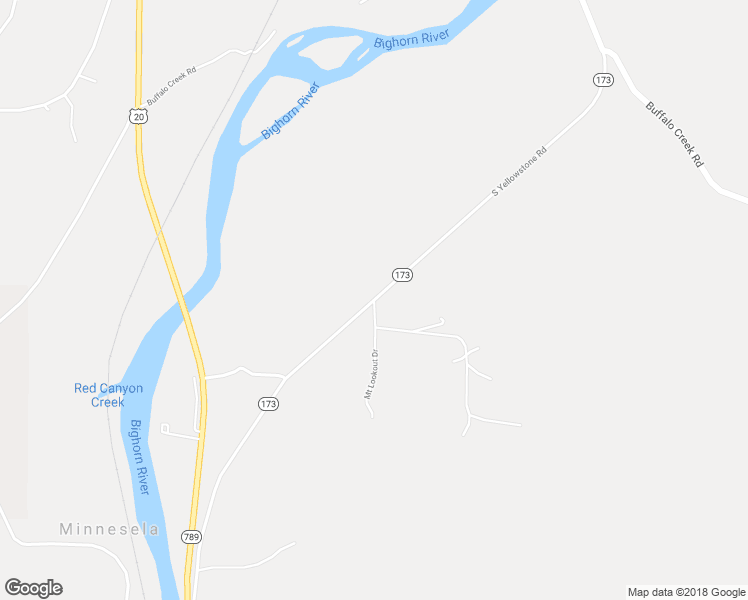 map of restaurants, bars, coffee shops, grocery stores, and more near Highway 173 in Thermopolis