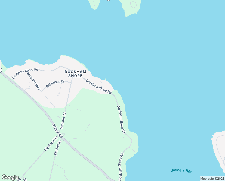 map of restaurants, bars, coffee shops, grocery stores, and more near 153 Dockham Shore Road in Gilford