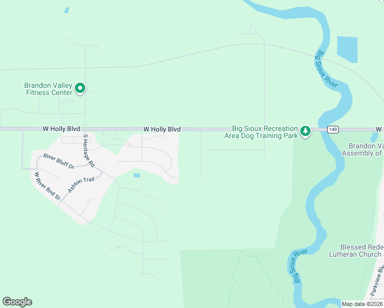 map of restaurants, bars, coffee shops, grocery stores, and more near 1312 Meadowbrook Trail in Brandon