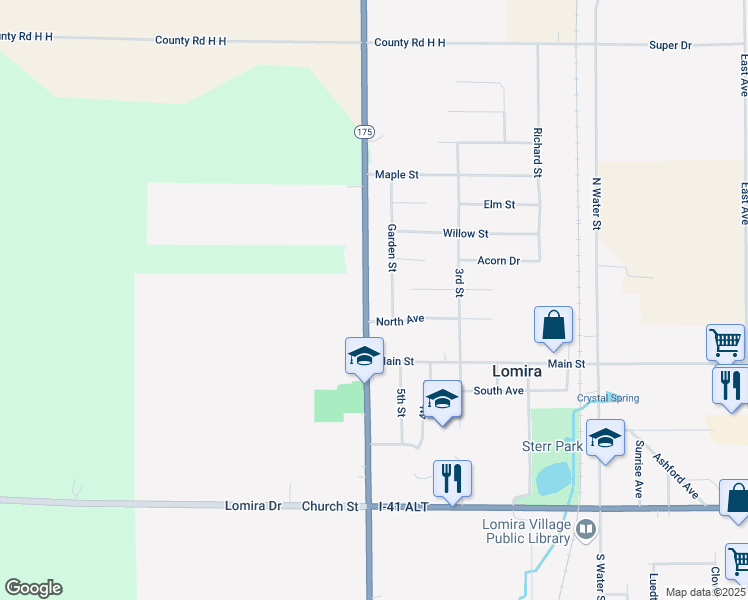 map of restaurants, bars, coffee shops, grocery stores, and more near 911 Milwaukee Street in Lomira