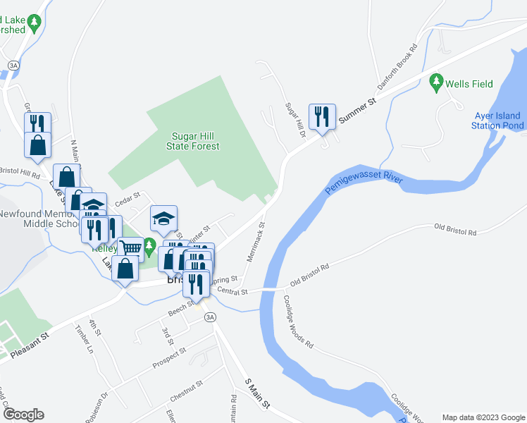 map of restaurants, bars, coffee shops, grocery stores, and more near 243 Summer Street in Bristol