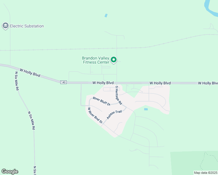 map of restaurants, bars, coffee shops, grocery stores, and more near 201 South Heritage Court in Brandon