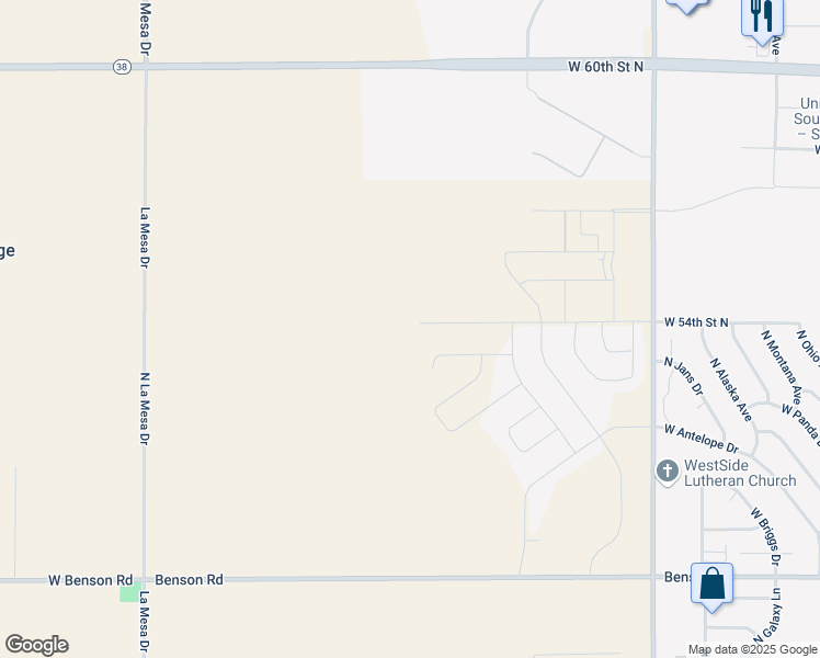 map of restaurants, bars, coffee shops, grocery stores, and more near 4305 North Olympia Drive in Sioux Falls