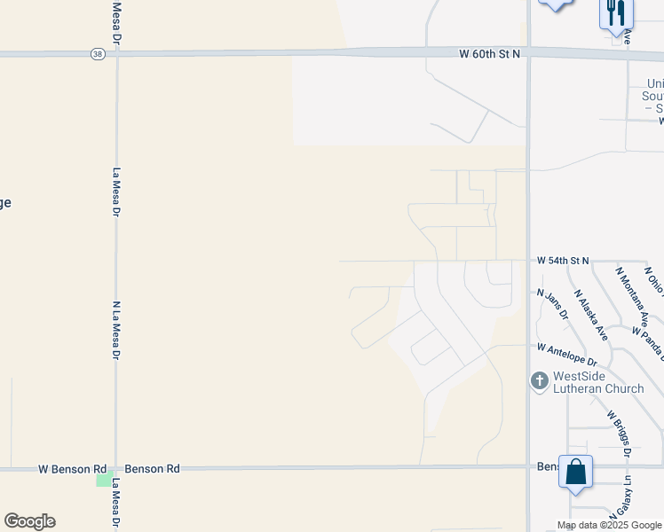 map of restaurants, bars, coffee shops, grocery stores, and more near 4305 North Olympia Drive in Sioux Falls