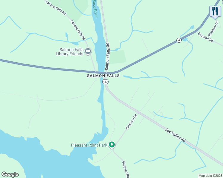 map of restaurants, bars, coffee shops, grocery stores, and more near 30 Joy Valley Road in Buxton