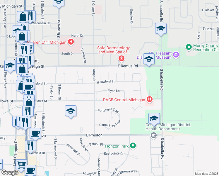 map of restaurants, bars, coffee shops, grocery stores, and more near 1514 Flynn Lane in Mount Pleasant