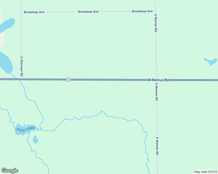 map of restaurants, bars, coffee shops, grocery stores, and more near 10001-10999 West Remus Road in Remus