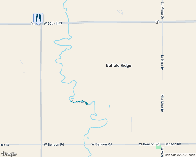 map of restaurants, bars, coffee shops, grocery stores, and more near 4367 North Ellis Road in Sioux Falls