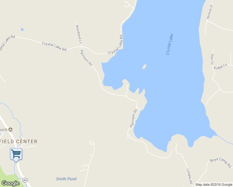 map of restaurants, bars, coffee shops, grocery stores, and more near 83 Algonquin Road in Enfield