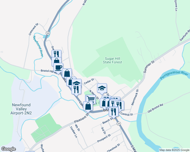 map of restaurants, bars, coffee shops, grocery stores, and more near 140 School Street in Bristol