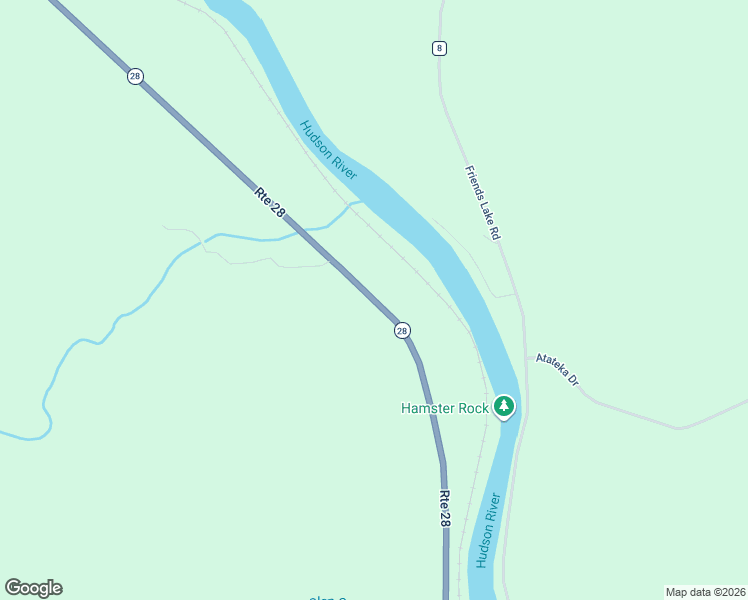 map of restaurants, bars, coffee shops, grocery stores, and more near 1356 New York 28 in Warrensburg
