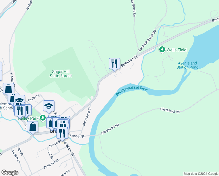map of restaurants, bars, coffee shops, grocery stores, and more near 284A Summer Street in Bristol