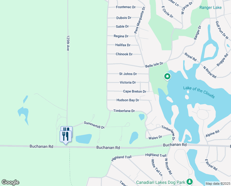 map of restaurants, bars, coffee shops, grocery stores, and more near 12135 Cape Breton Drive in Stanwood