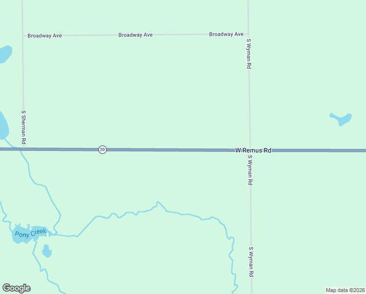 map of restaurants, bars, coffee shops, grocery stores, and more near 10000-10998 West Remus Road in Remus