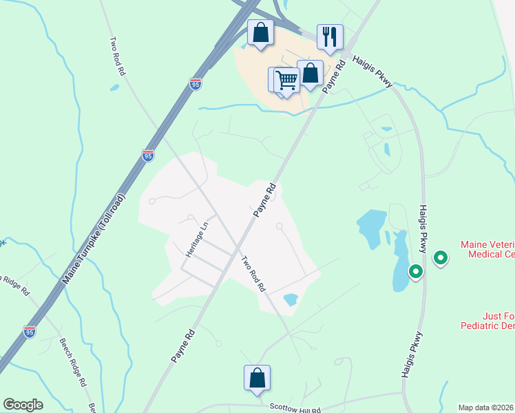 map of restaurants, bars, coffee shops, grocery stores, and more near 212 Payne Road in Scarborough