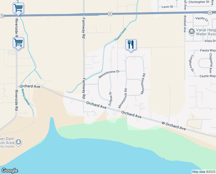 map of restaurants, bars, coffee shops, grocery stores, and more near 15463 Eclipse Drive in Caldwell