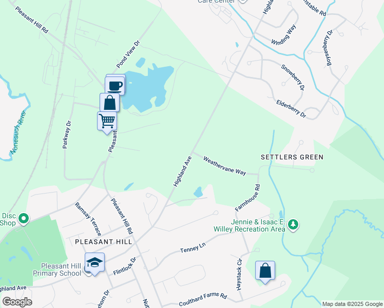 map of restaurants, bars, coffee shops, grocery stores, and more near 637 Highland Avenue in South Portland